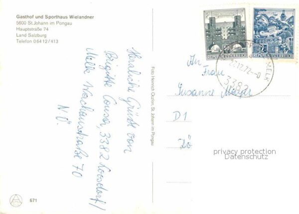 St Johann Pongau Gasthof Wielandner – Bild 2