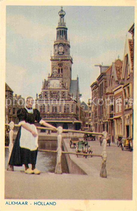 Alkmaar Kirche Holländerin in Tracht