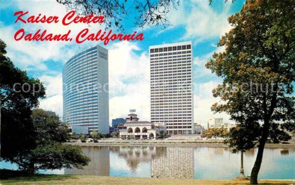 Oakland California Kaiser Center Facing Lake Merrit