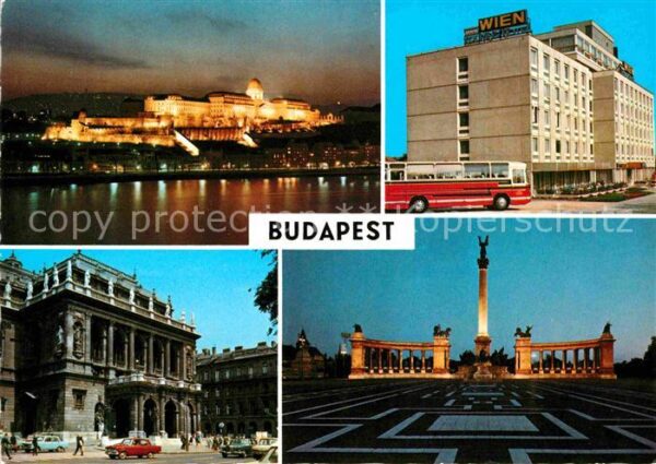 Budapest bei Nacht Touring Hotel Wien Palast Ged