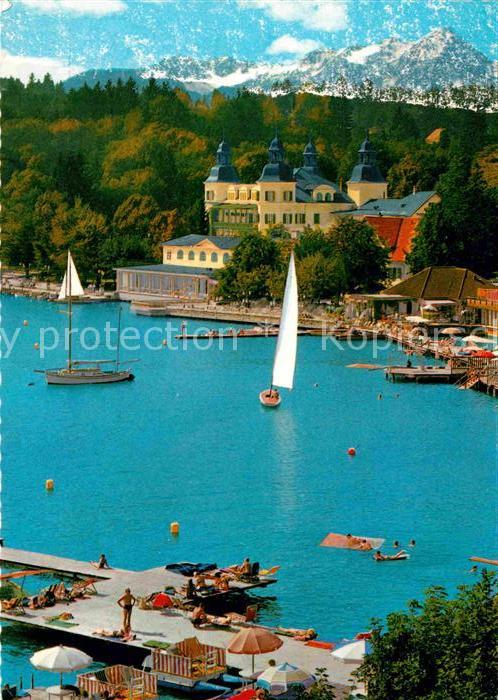 Velden Woerthersee Schlosshotel Velden mit Mittagskogel
