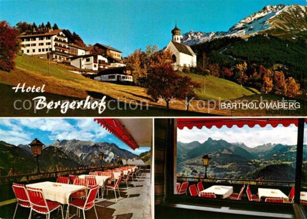 Bartholomaeberg Vorarlberg Hotel Bergerhof Terrasse