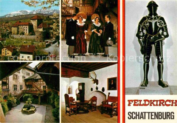 Feldkirch Vorarlberg Schattenburg Teilansichten Ritterrüstun
