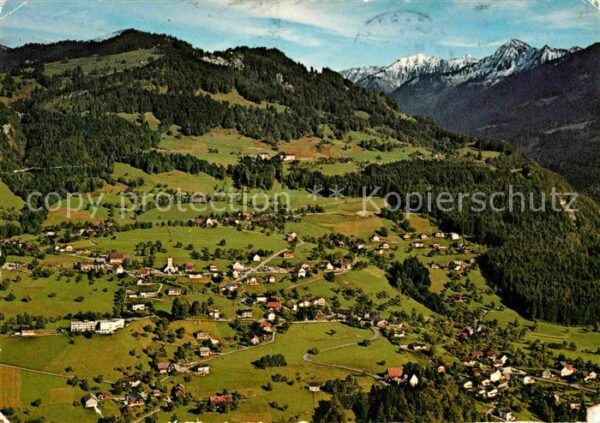 Batschuns mit Hochgerach Fliegeraufnahme