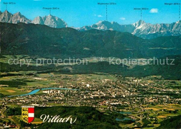 Villach Kaernten Fliegeraufnahme