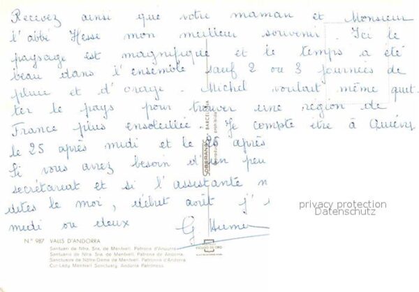 Valls d Andorra Santuari de Ntra Sra de Meritxell Patro – Bild 2