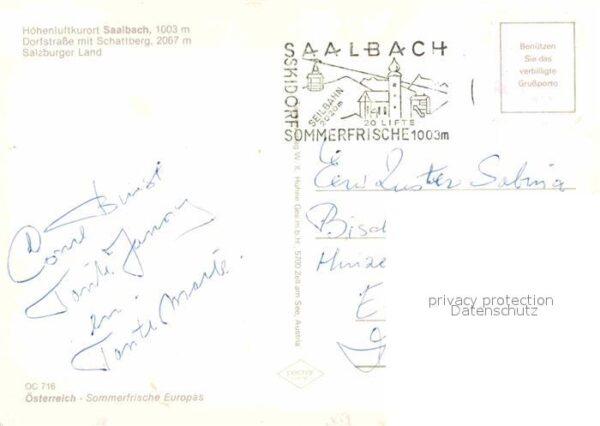 Saalbach-Hinterglemm Dorfstrasse mit Schattberg – Bild 2