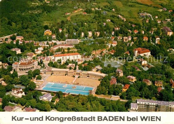 Baden Wien Kur und Kongress Stadt Fliegeraufnahme