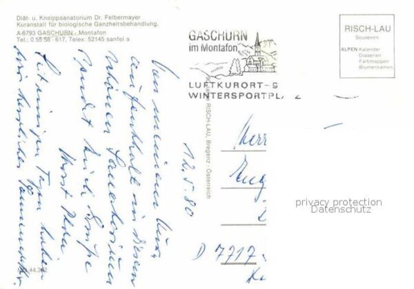 Gaschurn Vorarlberg Kneippsanatorium Dr Felbermayer – Bild 2