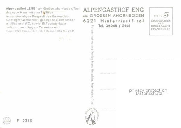 Eng Hinterriss Tirol Alpengasthof Eng am Gr Ahornboden Saal – Bild 2