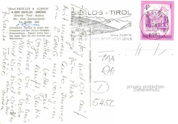 Gmuend Gerlos Hotel Kröller mit Almhof Terrasse – Bild 2
