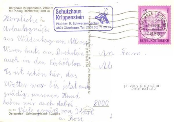 Obertraun Berghaus Krippenstein mit Dachstein – Bild 2