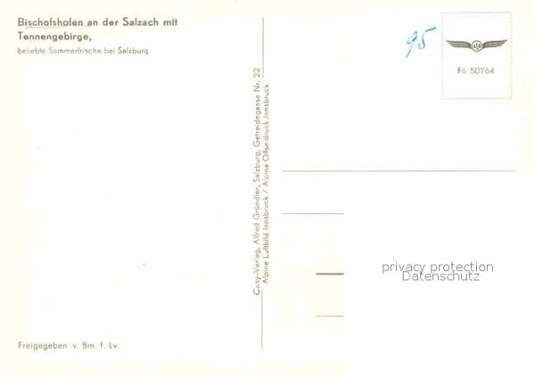 Bischofshofen Fliegeraufnahme mit Tennengebirge – Bild 2
