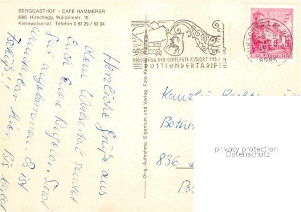 Hirschegg Kleinwalsertal Vorarlberg Berggasthof Cafe Hammerer Gaststube Zim – Bild 2
