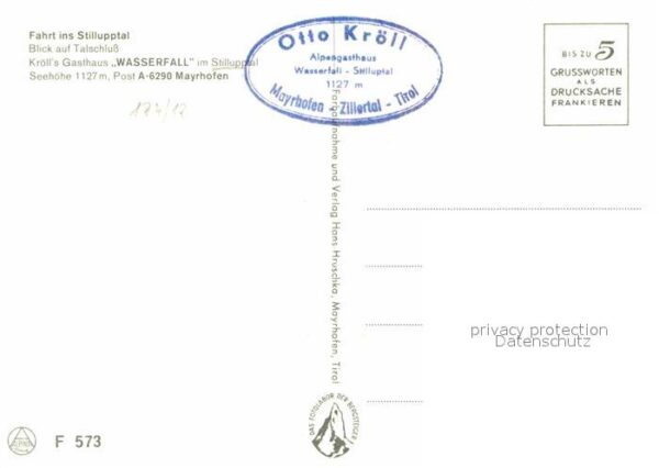 Mayrhofen Zillertal Stilluptal Talschluss Krölls Gasthaus W – Bild 2
