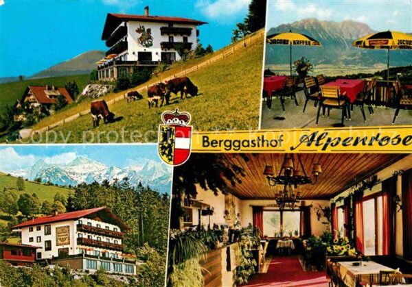 St Koloman Berggasthof Alpenrose Terrasse Gastraum