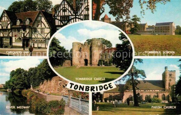 Tonbridge Malling Castle Parisch Church Chequers Inn