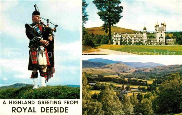 Balmoral Castle Schotte mit Dudelsack