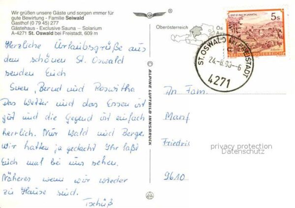St Oswald Freistadt Gästehaus Seiwald – Bild 2