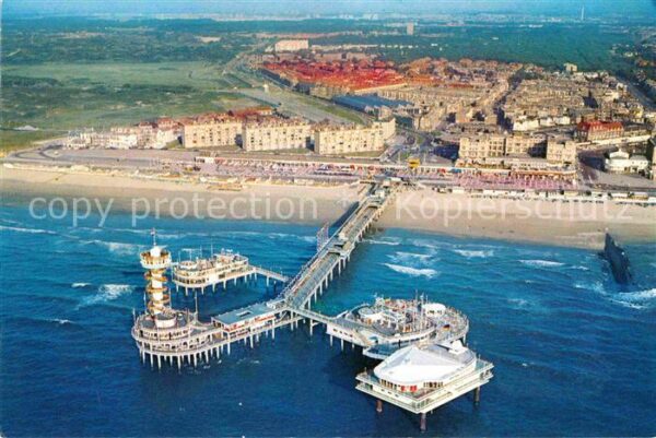 Scheveningen Fliegeraufnahme mit Seebrücke