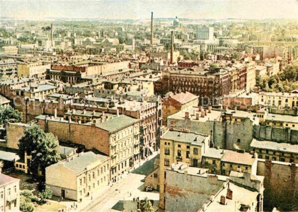 Litzmannstadt Lodz Fliegeraufnahme Widok Oglony