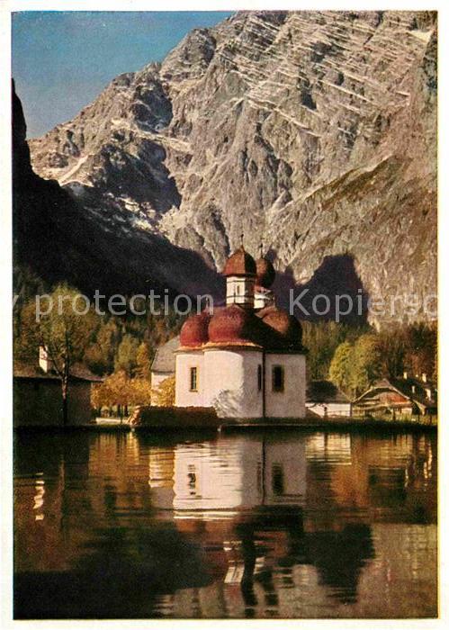 St Bartholomae am Königssee mit Watzmann Ostwand