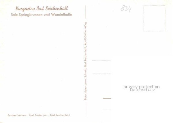 Bad Reichenhall Sole Brunnen im Kurpark mit Wandelhalle – Bild 2