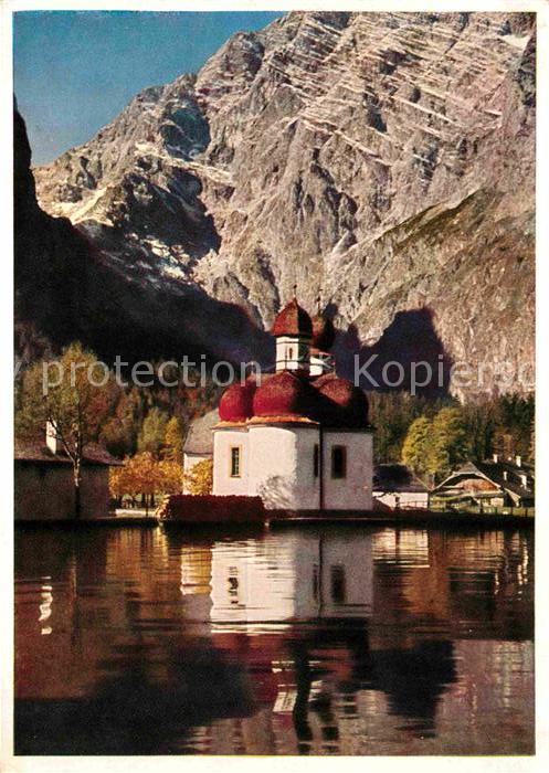 St Bartholomae am Königssee mit Watzmann-Ostwand