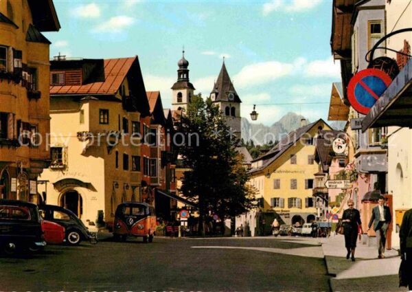 Kitzbuehel Tirol Vorderstadt gegen Wilden Kaiser