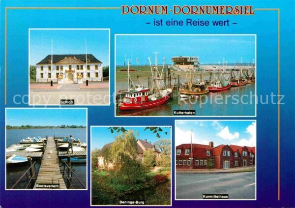 Dornum Ostfriesland Dornumersiel Schloß Kutterhafen Kurmitt