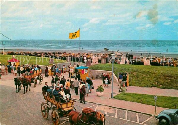 Duhnen Nordsee Promenade Pferde-Wattwagen
