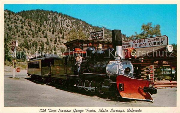Lokomotive Old Time Narrow Gauge Train Idaho Sprin