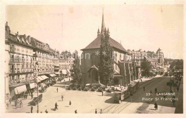 Strassenbahn Lausanne Place St. Francois