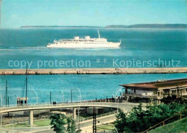 Schiffe Ships Navires MS Sassnitz Mole Fährbahnhof