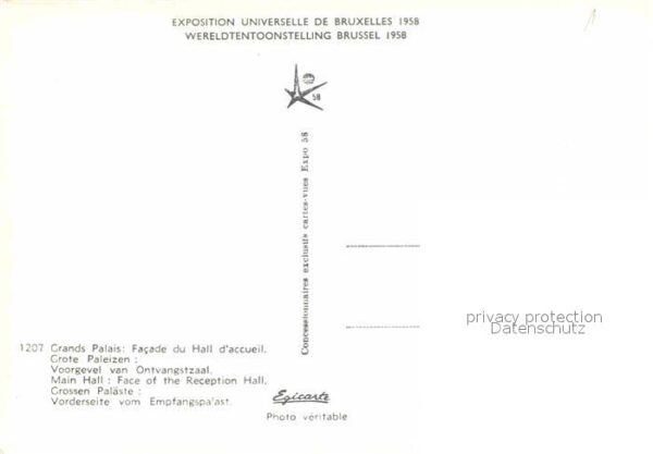 Exposition Universelle Bruxelles 1958 Grands Palais Facade du Hall d_accueil – Bild 2