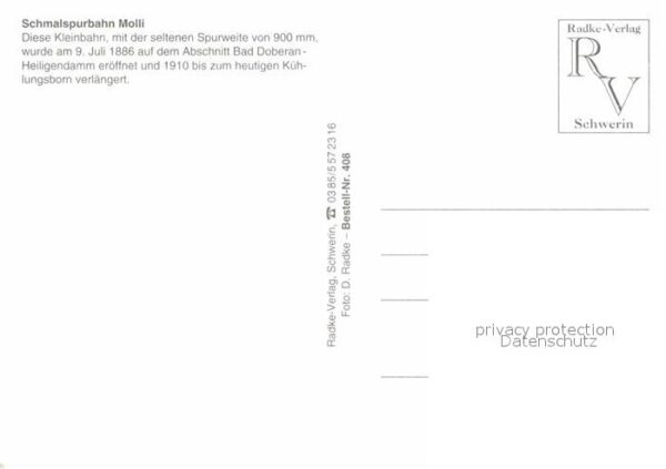 Lokomotive Schmalspurbahn Molli – Bild 2