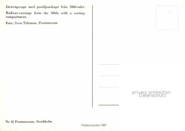 Eisenbahn Railway-Carriage 1860 Sorting Compartme – Bild 2