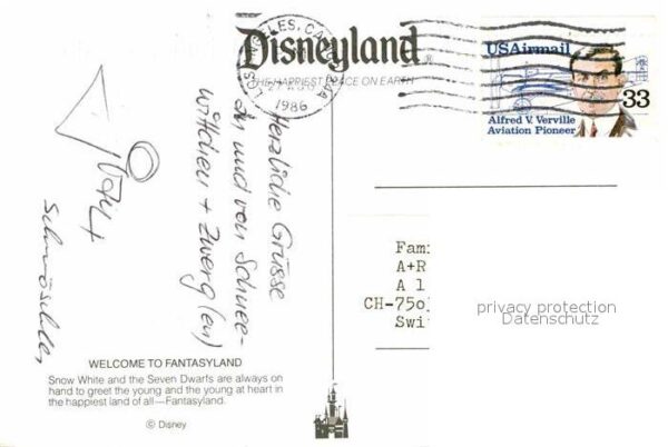 Disneyland California Snow White and the seven Dwarfs Schneew – Bild 2