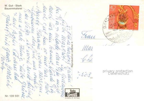 Kuenstlerkarte W. Gut-Stark Bauernmalerei – Bild 2