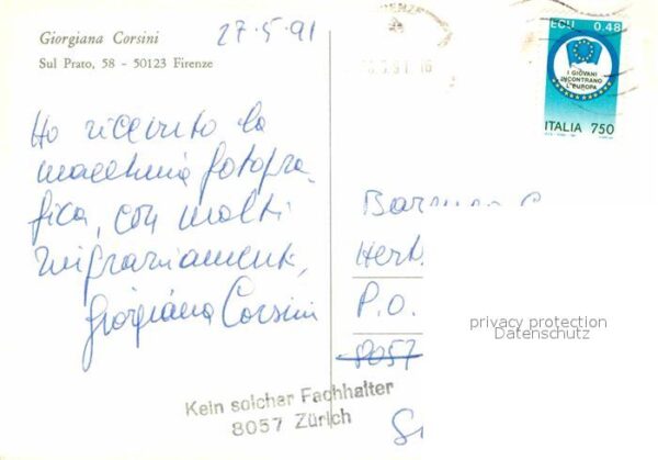 Kuenstlerkarte Giorgiana Corsini Tischlampe Schreibtis – Bild 2