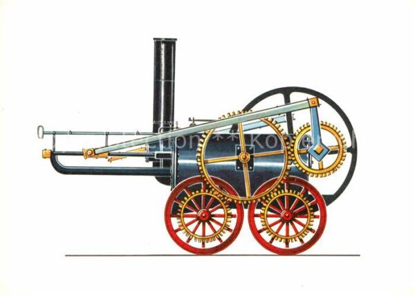 Lokomotive Trevithiks Schwungrad-Lokomotive 1803 Z