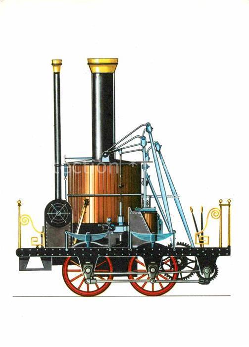 Lokomotive Baltimore-Ohio-Bahn 1835 Zeichnung Swob