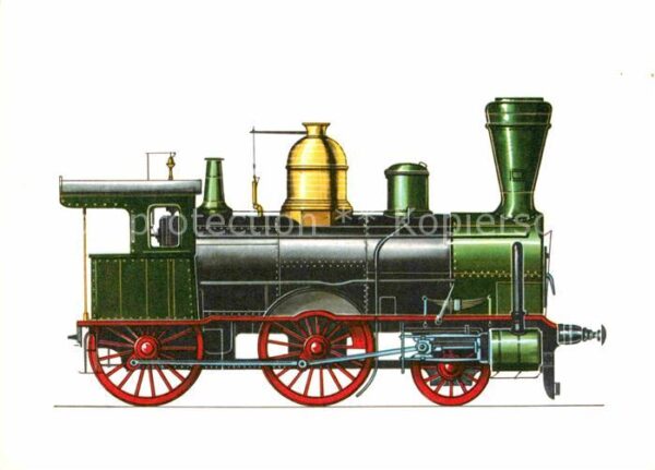 Lokomotive Kursk-Charkower-Bahn 1869  Zeichnung Sw