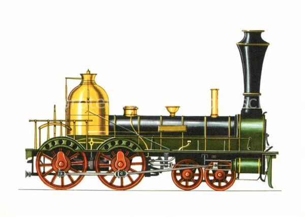 Lokomotive Staatsbahn Württemberg 1845 Zeichnung S