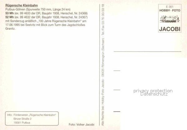 Lokomotive Rügensche Kleinbahn Seelvitz – Bild 2
