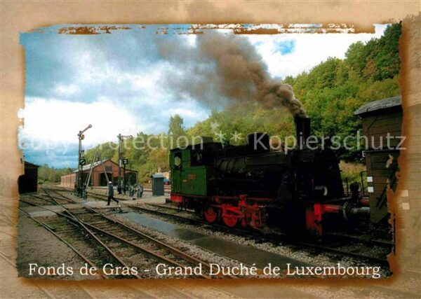 Lokomotive Train 1900 Fonds de Gras Grand Duche de