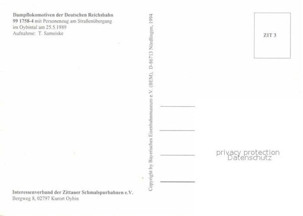 Lokomotive Dampflokomotive 991758-4 Oybintal – Bild 2