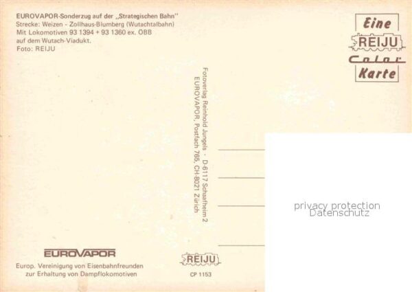 Lokomotive Eurovapor-Sonderzug Strategische Bahn W – Bild 2