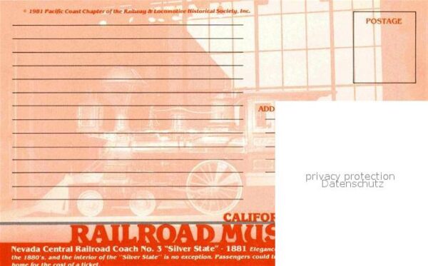 Eisenbahn Nevada Central Railroad Coach No. 3 Sil – Bild 2