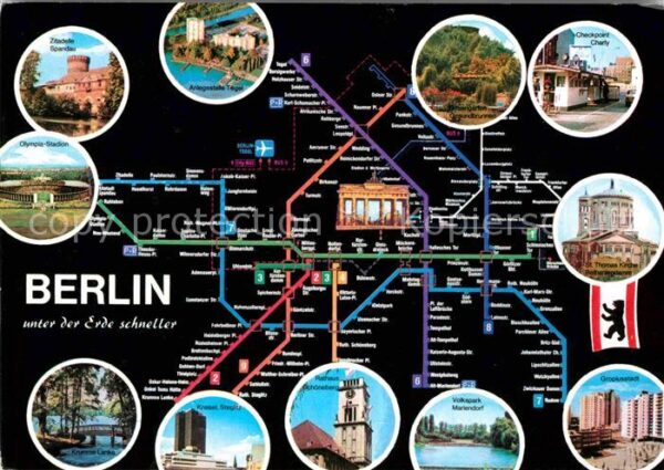 U-Bahn Subway Underground Metro Berlin U-Bahnlinien-Netz